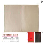 Utomhus Camping Brandsäker Duk BBQ Glasfiber Brandfilt Ins Beige 100x80cm Beige 100x80cm