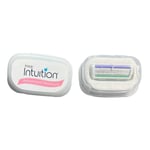 Kvinnor Hårrakning Säkra Blades Original Schick Intuition Natura Pink