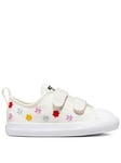 Converse Infant Chuck Taylor All Star 2V Trainers - Off White/Pink, Off White/Pink, Size 9