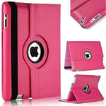 TechDealsUK 360 Degree Rotating Case For Apple iPad 4 3 2 (2011-2012) PU Leather Stand Swivel Folio Cover (Pink)