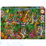 Educa Tiger Jungle Pussel 500 bitar multifärg