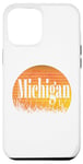 Coque pour iPhone 14 Plus Le Michigan vous appelle I Must Go Funny Midwest Sunset Field