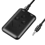 Accessoire réseau,Récepteur-émetteur Audio stéréo sans fil 2 en 1,avec adaptateur Jack RCA,3.5mm,compatible Bluetooth- Black[C3240]
