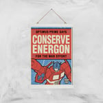 Transformers Conserve Energon Poster Art Print - A3 - White Hanger