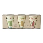 Rice Melamine Cups with Asst. Sweet Jungle Prints Small 6 Pack 160 ml