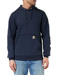 Carhartt Men's Loose Fit Midweight Logo Sleeve Graphic Sweatshirt, New Navy, XS