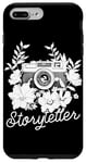 Coque pour iPhone 7 Plus/8 Plus Photographe Storyteller Appareil photo vintage Fleurs Photographie