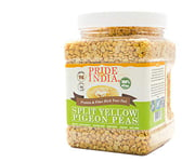 Indian Yellow Split Pigeon Peas by Pride of India – Fiber and Protein-rich lentils – Highly Nutritious – Easy Storage Jars – Desiccant Free – 3 Pound (48 oz) - Superfoods of Nature