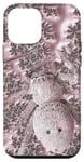 iPhone 12 mini Pastel Pink Huntsman Spider & Mandelbrot Set Fractal Art Case