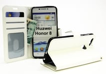 Crazy Horse Wallet Huawei Honor 8 (Vit)