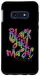 Coque pour Galaxy S10e Black Girl Magic Rainbow Leopard Melanine Black Queen Woman