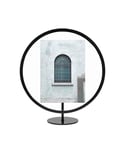 Umbra Infinity Picture Frame, Unique Circular Photo Frame For Desk or Wall,Black,5x7 Inch