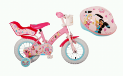 Volare - Children's Bicycle 12" - Princess (21209-CH) + Bicycle Helmet 52-56 cm - Princess (1027)