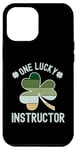 iPhone 15 Pro Max Shamrock One Lucky Instructor St. Patrick's Day Pre K School Case