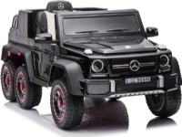 Lean Cars Enstaka elbil för barn 6x6 Mercedes Benz G63, svart