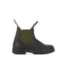 Blundstone Unisex #519 Stout Brown/Olive Chelsea Boot Leather - Size UK 8.5