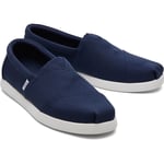 TOMS Alpargata Forward Navy 100% Cotton Male Slip On Mens Shoes