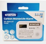 Carbon Monoxide Alarm Detector Battery Powered Digital LCD Display Compact Safe