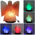 Himalayan Rock Crystal Angel Shape Table USB Colour Changing Salt Lamp Ionizing