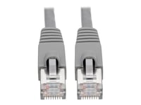 Eaton Tripp Lite Series Cat6a 10G Snagless Shielded STP Ethernet Cable (RJ45 M/M), PoE, Gray, 10 ft. (3.05 m) - Cordon de raccordement (DTE) - RJ-45 (M) pour RJ-45 (M) - 3.1 m - STP - CAT 6a -...