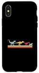 Coque pour iPhone X/XS Dinosaure Chat Evolution Fun Paléontologie