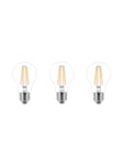Philips LED-lyspære Classic 7W/827 (60W) Clear 3-pack E27