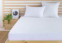 Todocama protège-Matelas en Tissu éponge imperméable et Respirant. Disponible dans Toutes Les Dimensions. (Lit de 80 x 190/200 cm) Blanc
