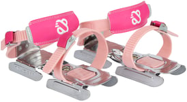 Nijdam justerbara skridskor med dubbla skenor rosa/grå