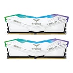 TEAMGROUP RAM Team D5 6400 32GB C40 Delta RGB White K2, FF4D532G6400HC40BDC01, B