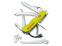 Victorinox Rescue Tool, Fällkniv med låsblad, Kniv med flera verktyg, Spey point, Rostfritt stål, Polyamid, Gul