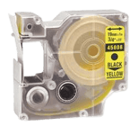 Dymo S0720880 / 45808 Svart text / Gul tejp 19 mm x 7 m tejp - Kompatibel
