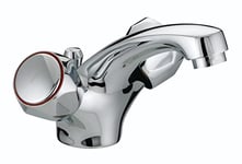 Bristan VAC BAS C MT Club Mono Basin Mixer with Pop Up Waste and Metal Heads - Chrome Plated