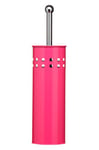 Premier Housewares Square Design Toilet Brush and Holder, 38 x 10 x 10 cm - Hot Pink