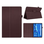 Lenovo Tab M10 FHD Plus litchi leather case - Coffee