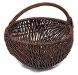 Prestige Wicker Basket, willow, Dark, one Size