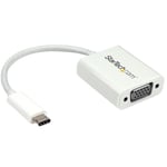 Startech USB-C till VGA-adapter - vit