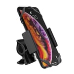 Solid Metal Base Bike Phone Holder, Heavy Duty Cellphone Bike Mount Cradle Compatible with iPhone 8/ 7 / 6 Plus / 6 / 5s / 5 / 4 & Samsung Galaxy S7 / S6 Edge / S6 / S5 / S4 / S4 Mini / Note 3 / Note