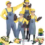 Anime Minion Full Family Cosplay Kostym Pojke Flicka Klänning Jumpsuits Pojke L boy L