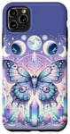 Coque pour iPhone 11 Pro Max Mystic Butterfly Aura: Butterfly Pastel Goth Moon Phases