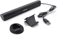 USB Computer Speakers,Mini Soundbar Speaker USB Power Computer,PC Speakers Laptop Speaker Stereo Sound Speakers with Standing Base and Clip-on for Desktop PC PS4 Laptop Checkout Counter-Plug and Play