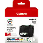Genuine Canon PGI-2500XL 4 Colour High Capacity Ink Cartridge Multipack Vat Inc