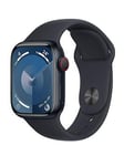 Apple Watch Series 9 (Gps + Cellular), 41Mm Midnight Aluminium Case With Midnight Sport Band - S/M