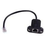 RJ12 6p6c Female to Male Telephone Panel Mount Lan Network Ethernet Extension Cable 15cm
