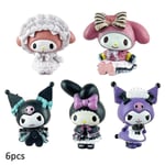 5-delad Mini Sanrio Kuromi My Melody Doll Model Doll Collection