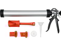 Yato Yt-67583, Tätningspistol, Sausage, Svart, Silver, Gjuten Aluminium, Gjuten Aluminium, 1000 Ml, 380 Mm