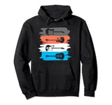 Electric And Acoustic Guitars Within Paint Brush Strokes Pullover Hoodie
