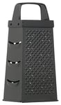 KitchenCraft KCGRATERNS Non Stick Cheese Grater, 4 Sided, Stainless Steel, Black, 22.5 x 17.5 x 10 cm