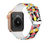 Floral Bands Compatible with Apple Watch Straps 38mm 42mm 40mm 44mm Soft Silicone Pattern Printed Replacement Straps Wristband Bracelet for Iwatch 6/SE/5/4/3/2/1 UK81026 (42mm/44mm,#14)