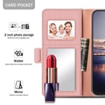 Plånboksfodral Spegel Apple iPhone X/XS Rose gold