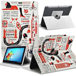 KARYLAX Housse Etui Motif MV02 Universel S pour Tablette Gaming DEA My Play LC1 7 Pouces